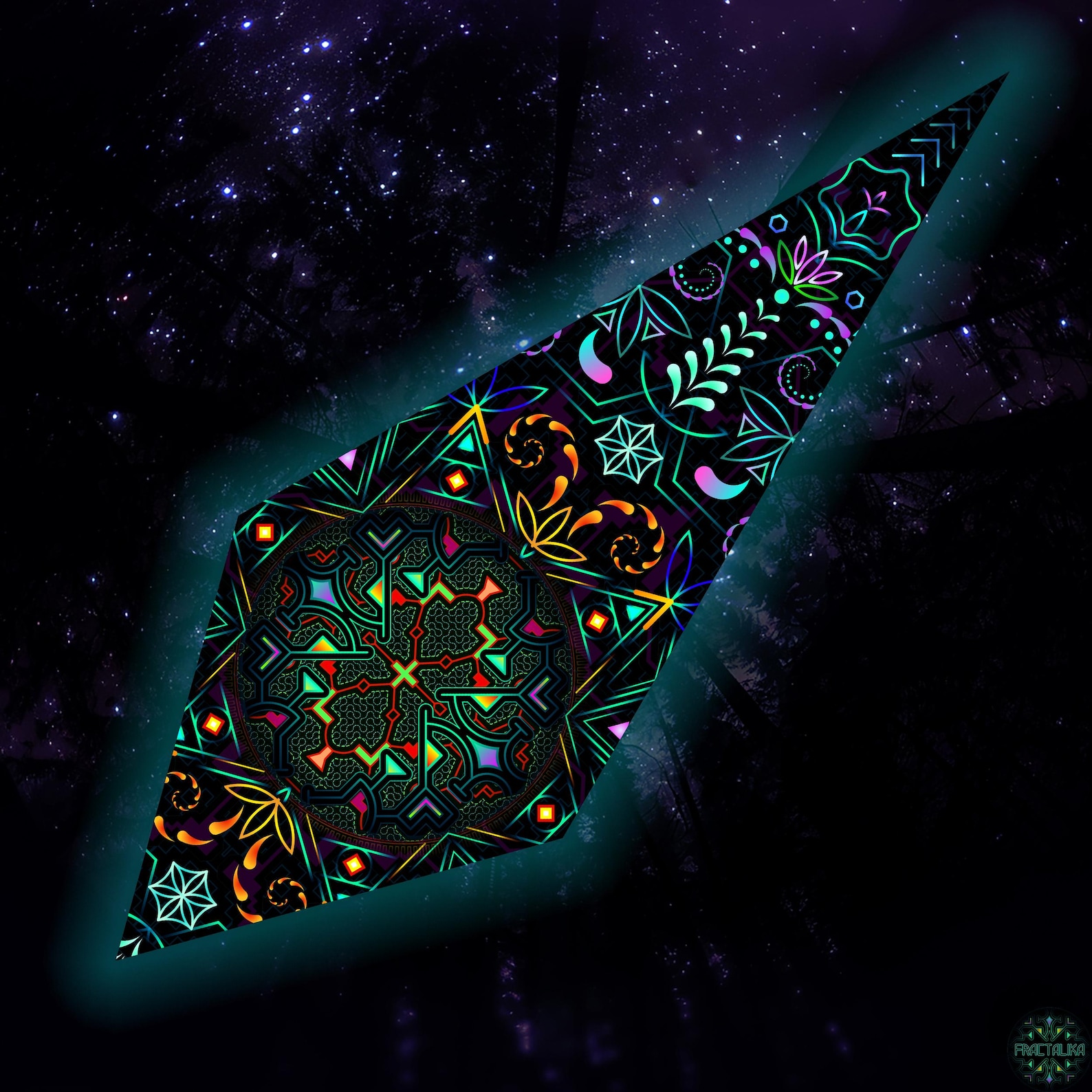 Plafond psychédélique fractal - Design triangulaire